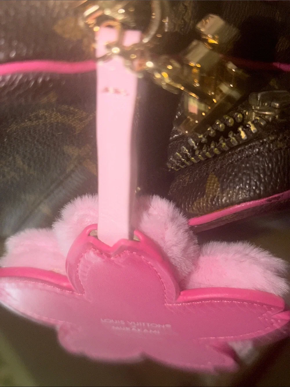 🌸 LV x TM Plush Cherry Blossom 🌸 Bag Charm 😃